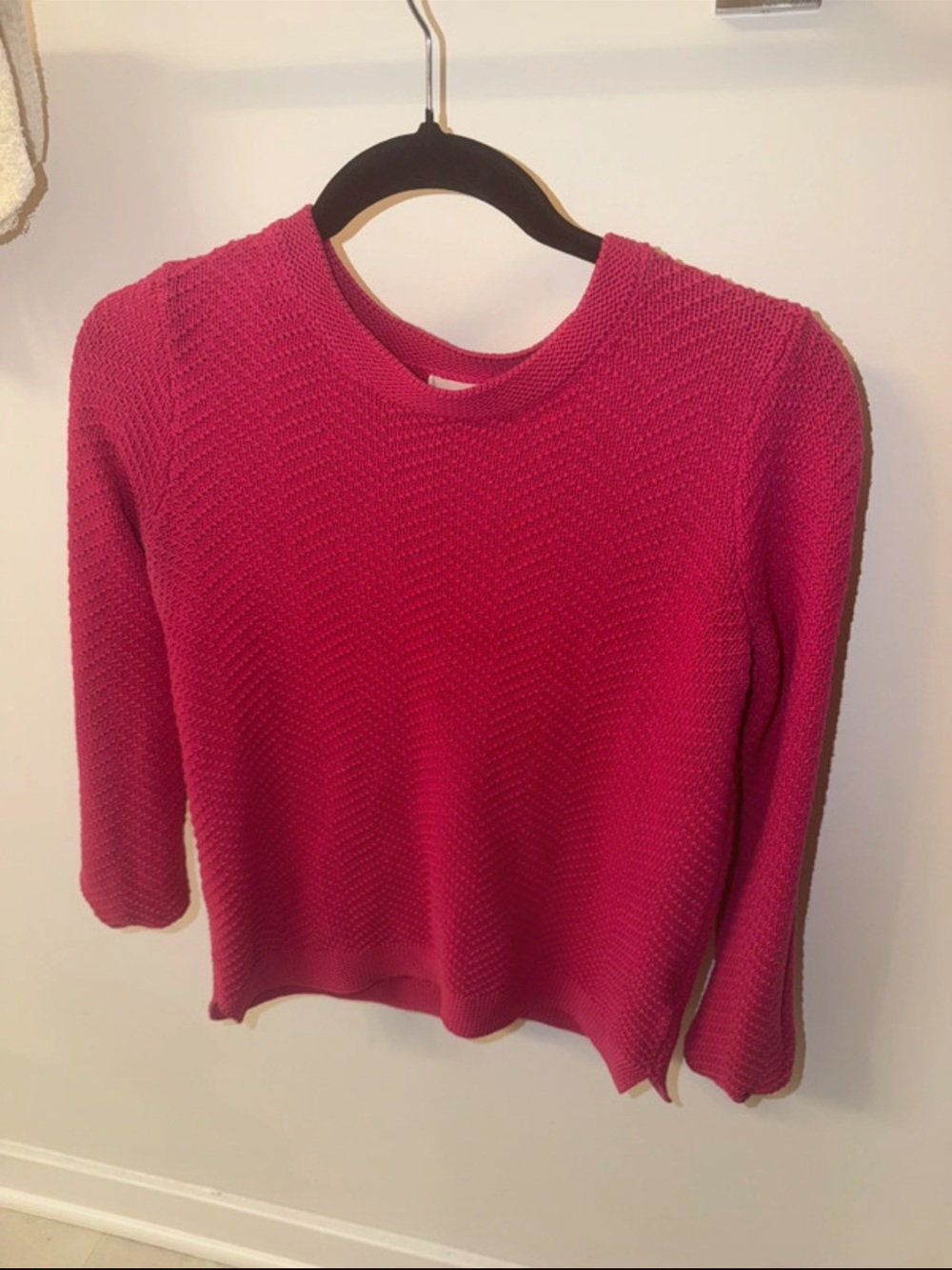 Old Navy Pink Textured Crewneck Sweater